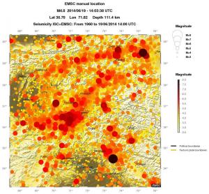 regional magnitude historical seismicity