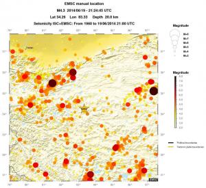 regional magnitude historical seismicity