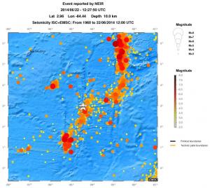 regional magnitude historical seismicity