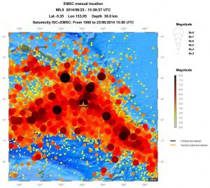regional magnitude historical seismicity