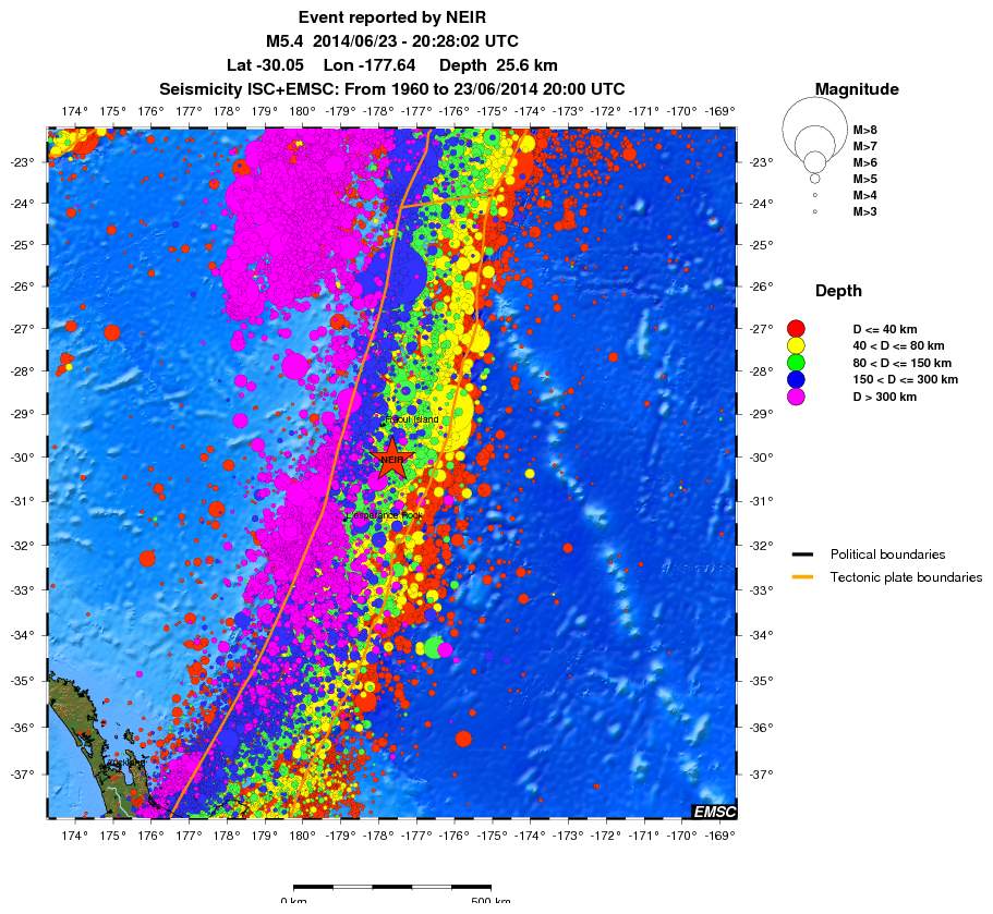 wide historical seismicity