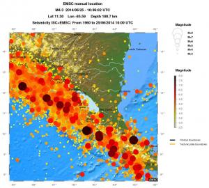 regional magnitude historical seismicity