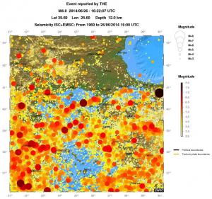 regional magnitude historical seismicity