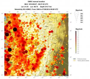 regional magnitude historical seismicity