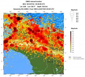regional magnitude historical seismicity