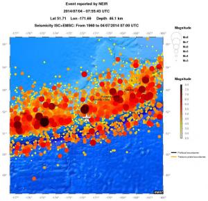 regional magnitude historical seismicity
