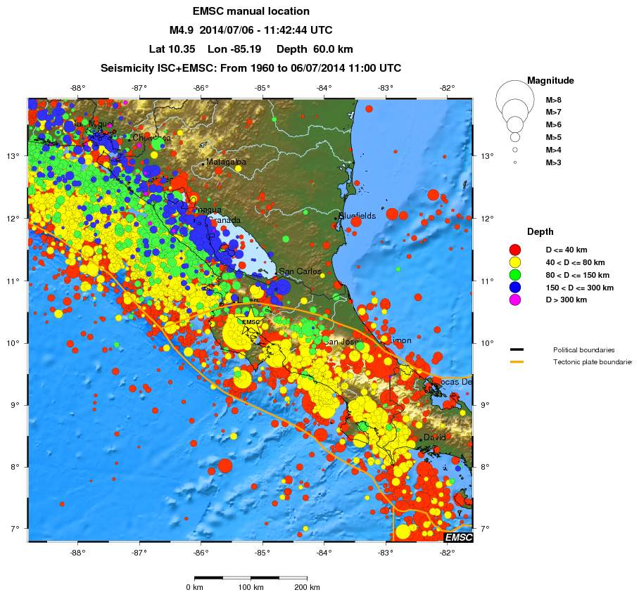regional historical seismicity