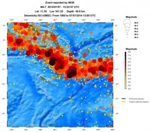 regional magnitude historical seismicity