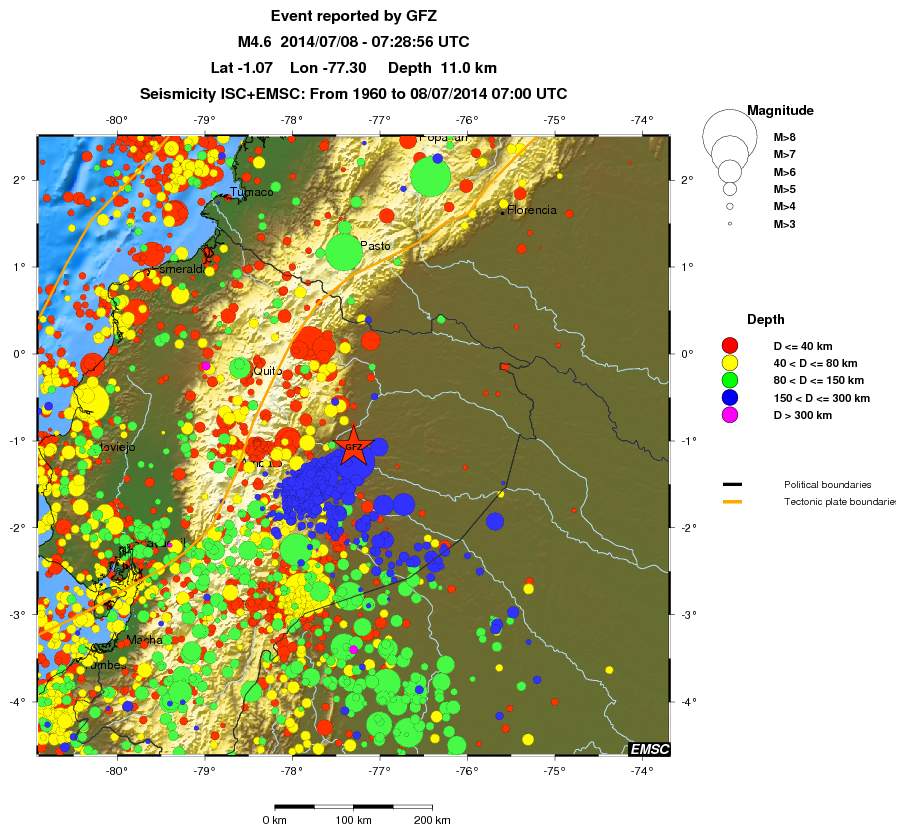 regional historical seismicity