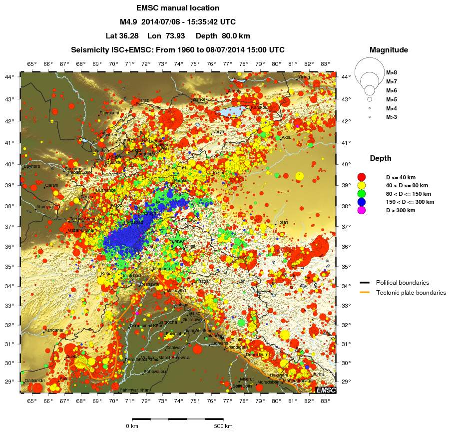 wide historical seismicity