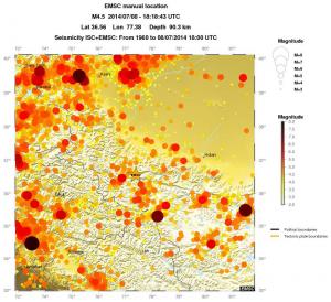 regional magnitude historical seismicity