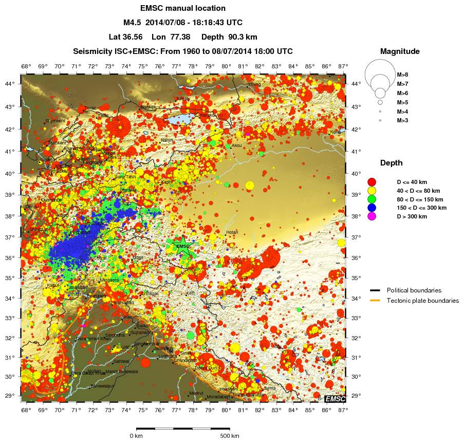 wide historical seismicity