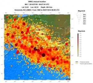 regional magnitude historical seismicity