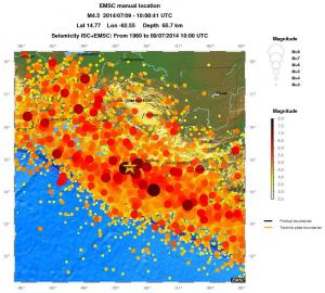 regional magnitude historical seismicity
