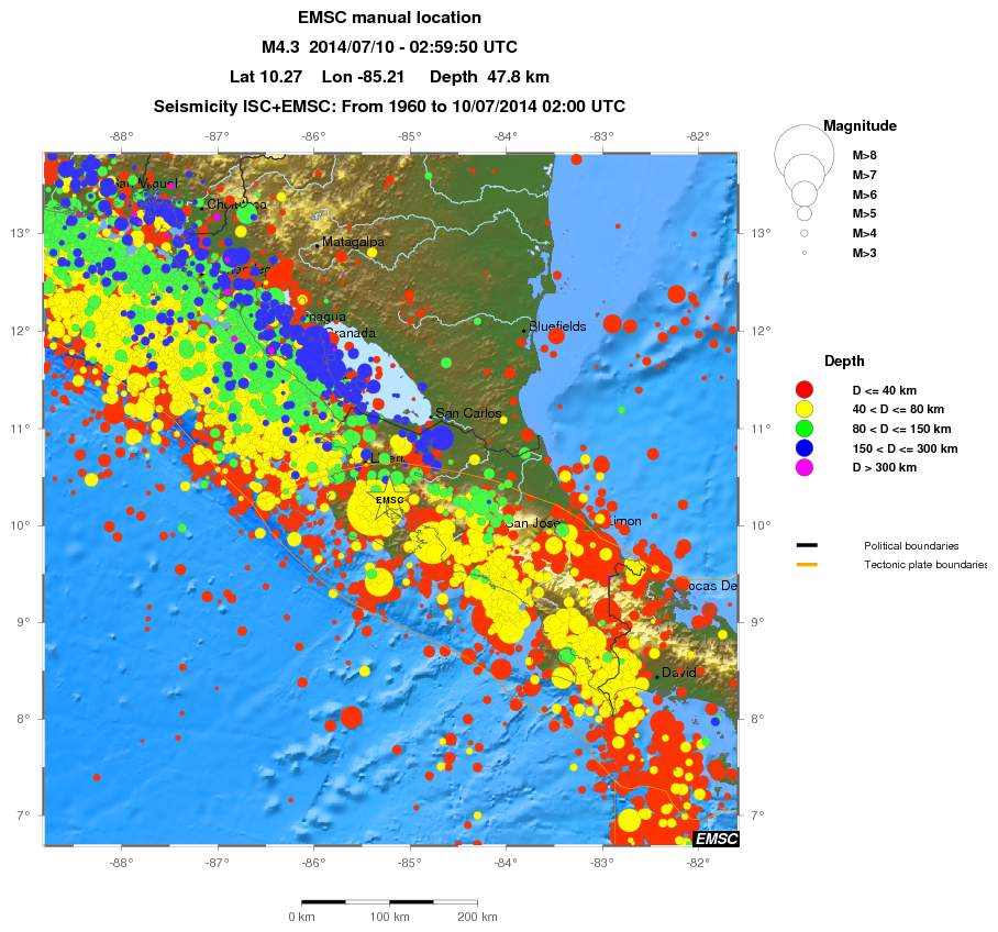 regional historical seismicity