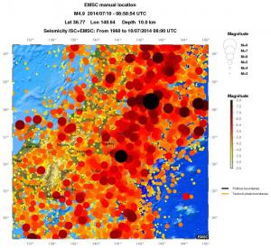 regional magnitude historical seismicity