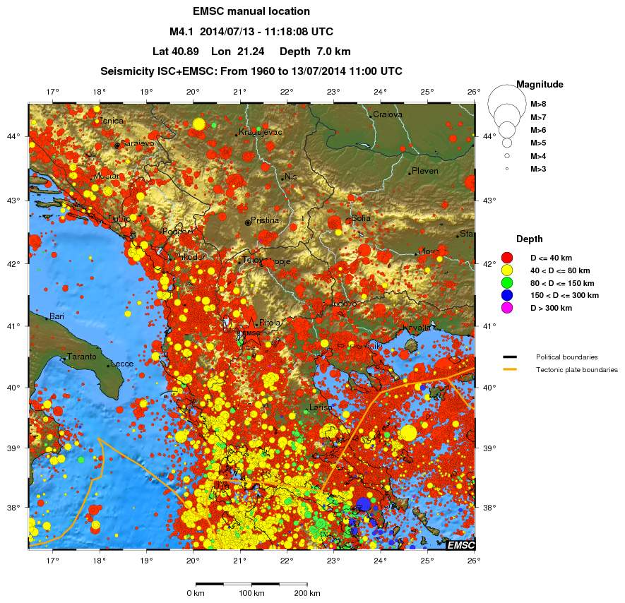 regional historical seismicity