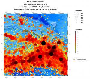 regional magnitude historical seismicity