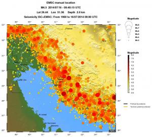 regional magnitude historical seismicity