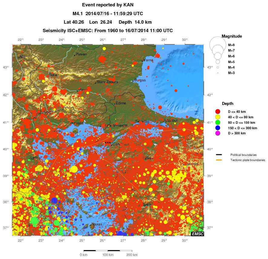 regional historical seismicity