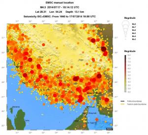 regional magnitude historical seismicity