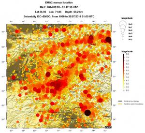 regional magnitude historical seismicity