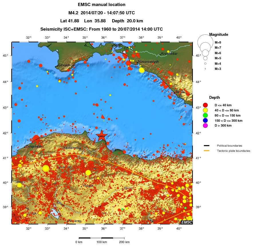 regional historical seismicity