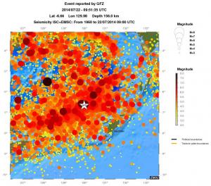 regional magnitude historical seismicity