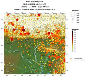 regional magnitude historical seismicity