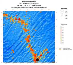 regional magnitude historical seismicity
