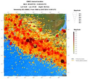 regional magnitude historical seismicity