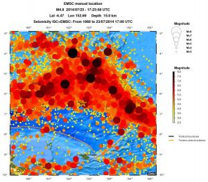 regional magnitude historical seismicity