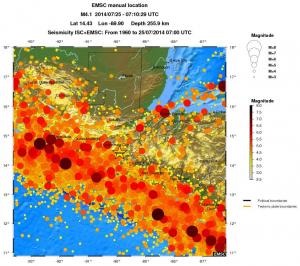 regional magnitude historical seismicity