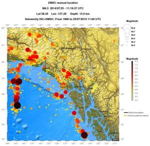 regional magnitude historical seismicity