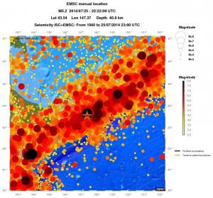 regional magnitude historical seismicity