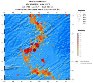regional magnitude historical seismicity
