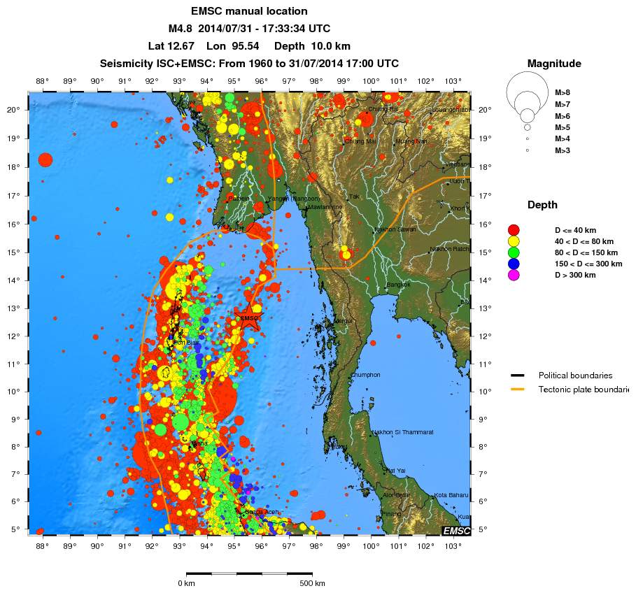 wide historical seismicity