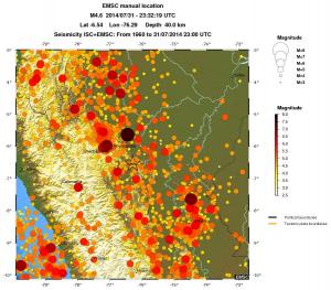 regional magnitude historical seismicity