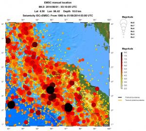 regional magnitude historical seismicity