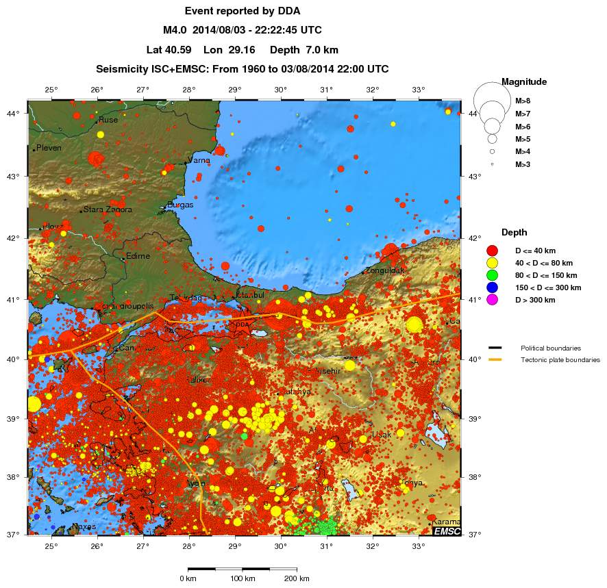 regional historical seismicity