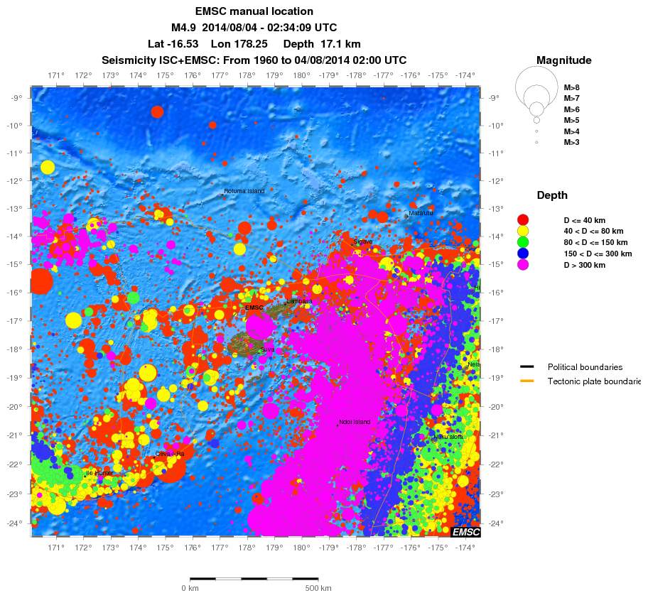 wide historical seismicity