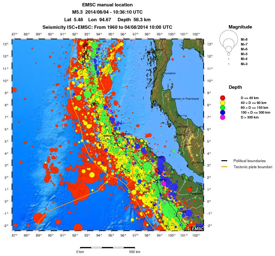 wide historical seismicity