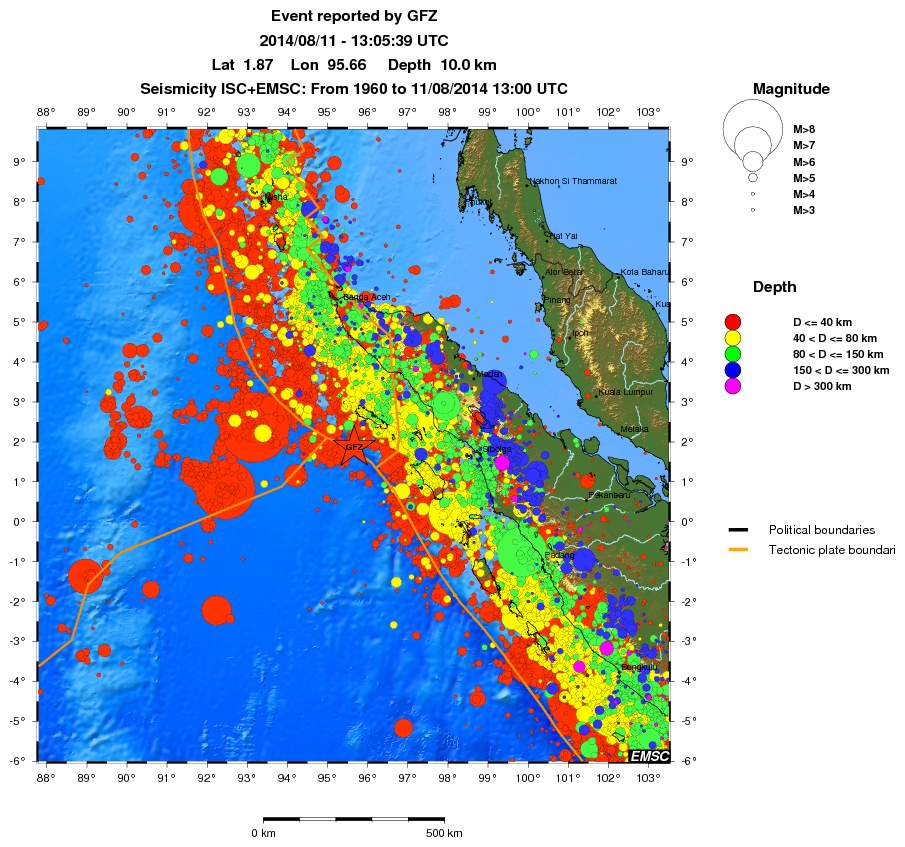wide historical seismicity