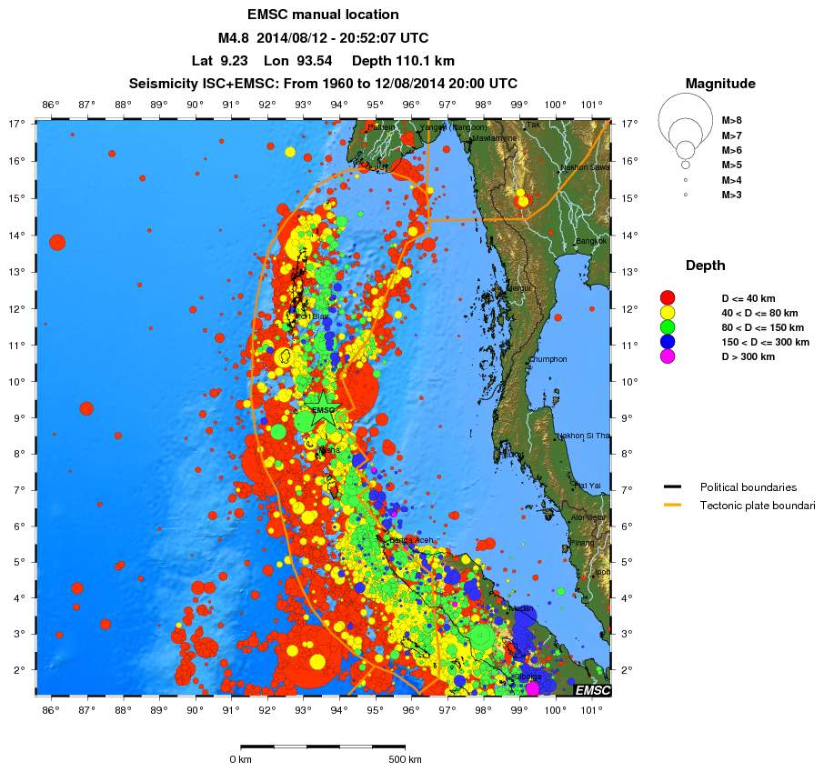 wide historical seismicity