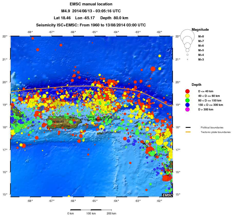 regional historical seismicity
