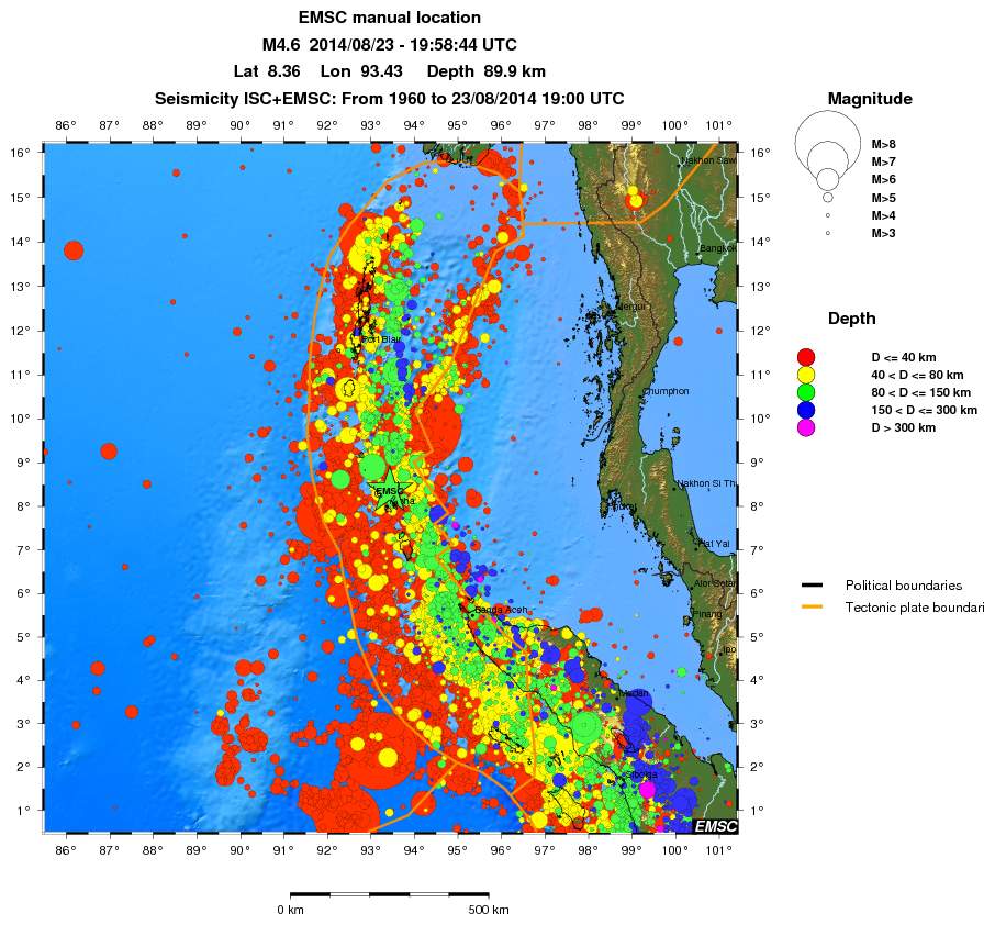 wide historical seismicity