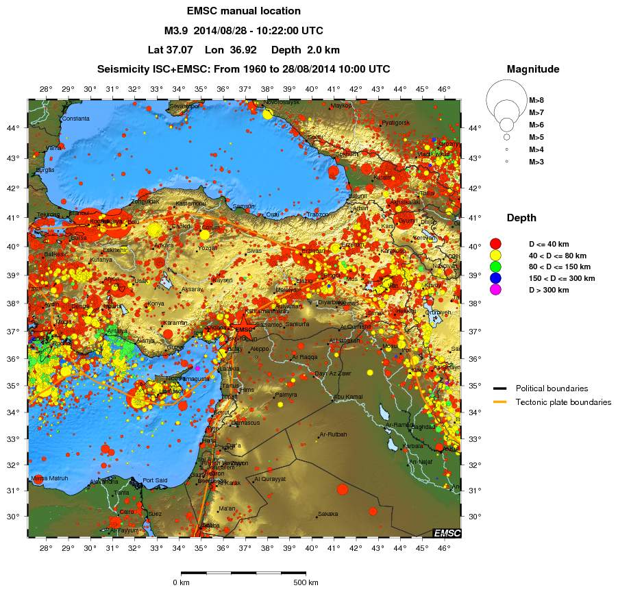 wide historical seismicity