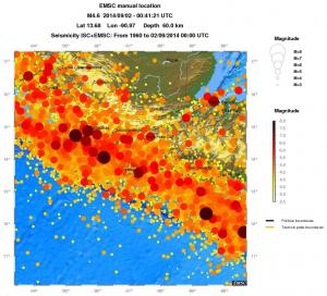regional magnitude historical seismicity