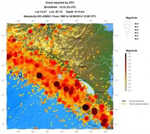 regional magnitude historical seismicity