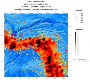 regional magnitude historical seismicity